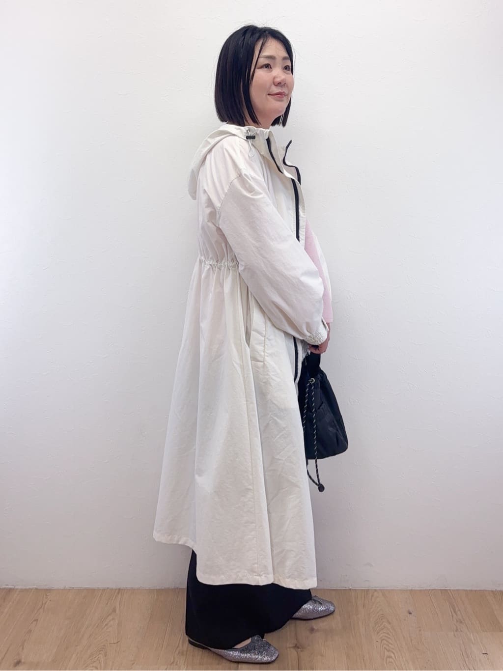 Takeさんの「OPAQUE.CLIP｜撥水フードZIPロングコート【洗濯機OK】」を使ったコーディネート