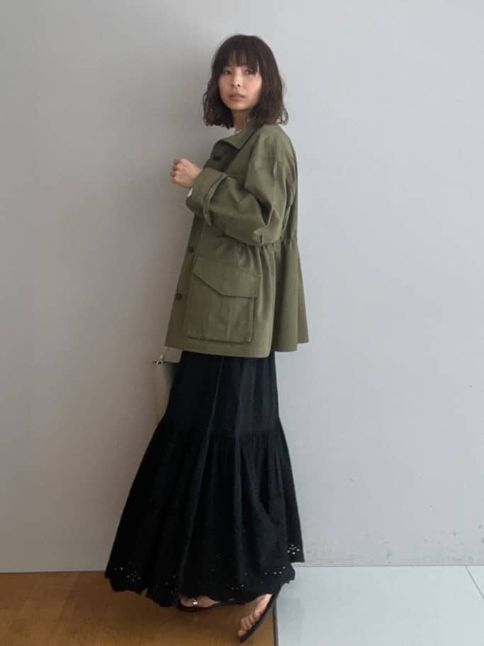 misaさんの「DRESSTERIOR｜【ウォッシャブル】コンパクトコットンミリタリーブルゾン」を使ったコーディネート