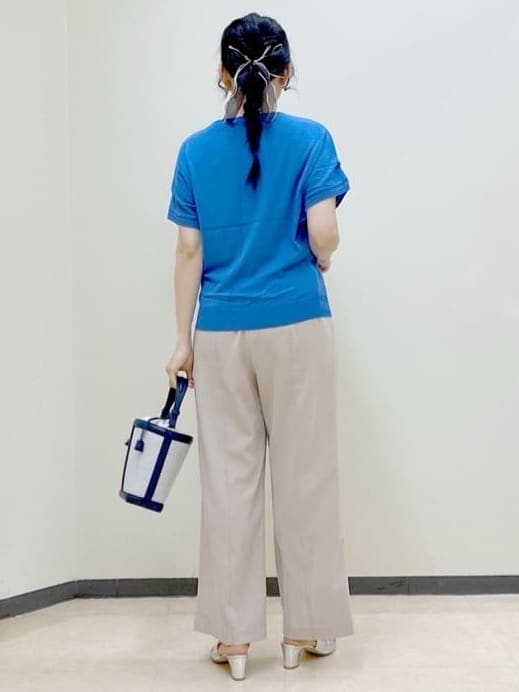 beni_gingerさんの「Reflect｜【選べる7色◎／手洗い可／二の腕カバー】半袖ニット」を使ったコーディネート