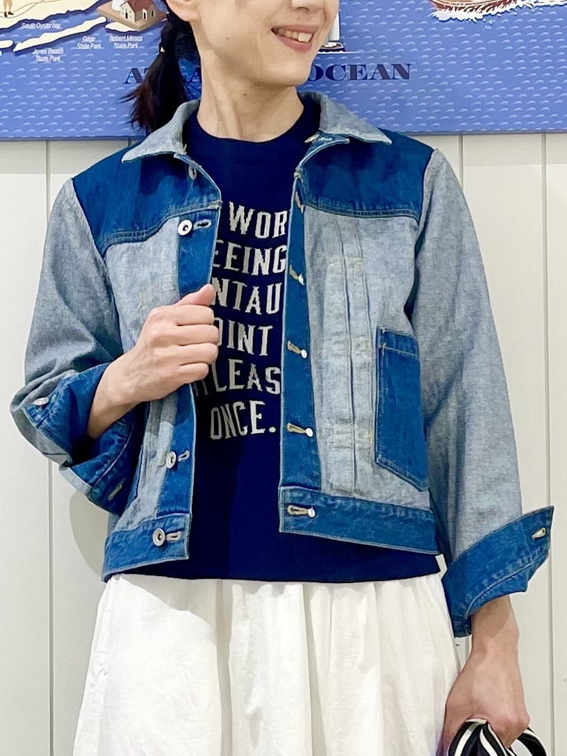 uwatokoさんの「Dessin｜【ユニセックス/2WAY】リバーシブルデニムジャケット」を使ったコーディネート