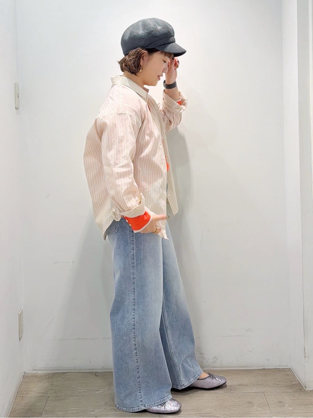 sumicaさんの「OPAQUE.CLIP｜金ボタン使いリラクシーニット【洗濯機OK】」を使ったコーディネート