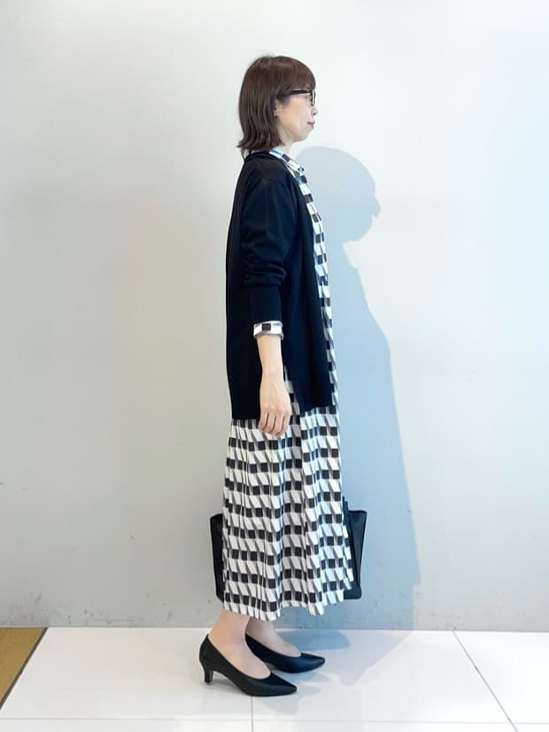 murayamaさんの「INDIVI｜【洗える／上品】きれいめ着流しカーディガンニット」を使ったコーディネート