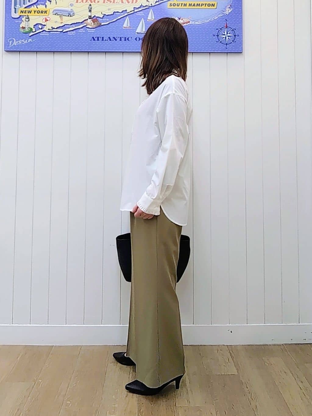 itoさんの「Dessin｜【洗える】フリルネックブラウス」を使ったコーディネート