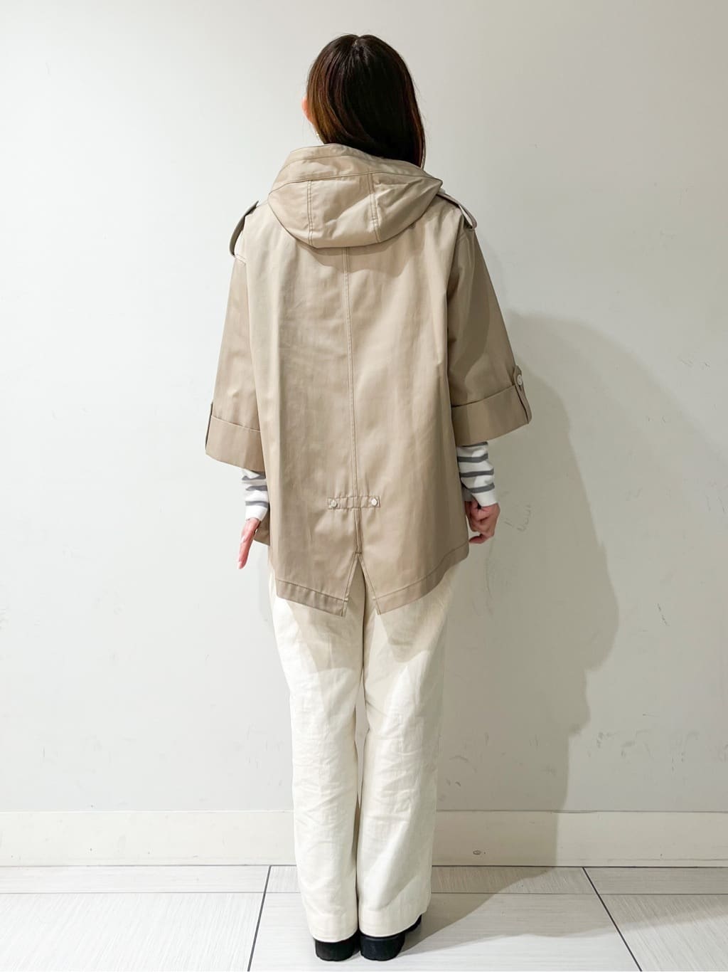 じゅんさんの「DRESSTERIOR｜【ウォッシャブル/撥水素材】Ａライン ショートモッズコート」を使ったコーディネート