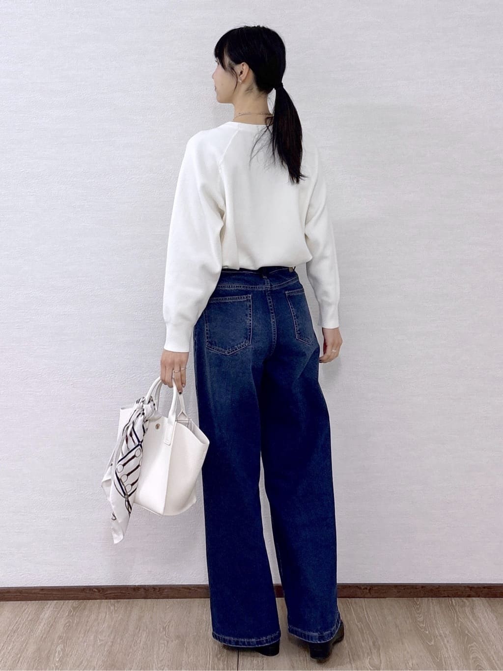 sachikoさんの「OPAQUE.CLIP｜スウェットライクニット【洗濯機OK】」を使ったコーディネート