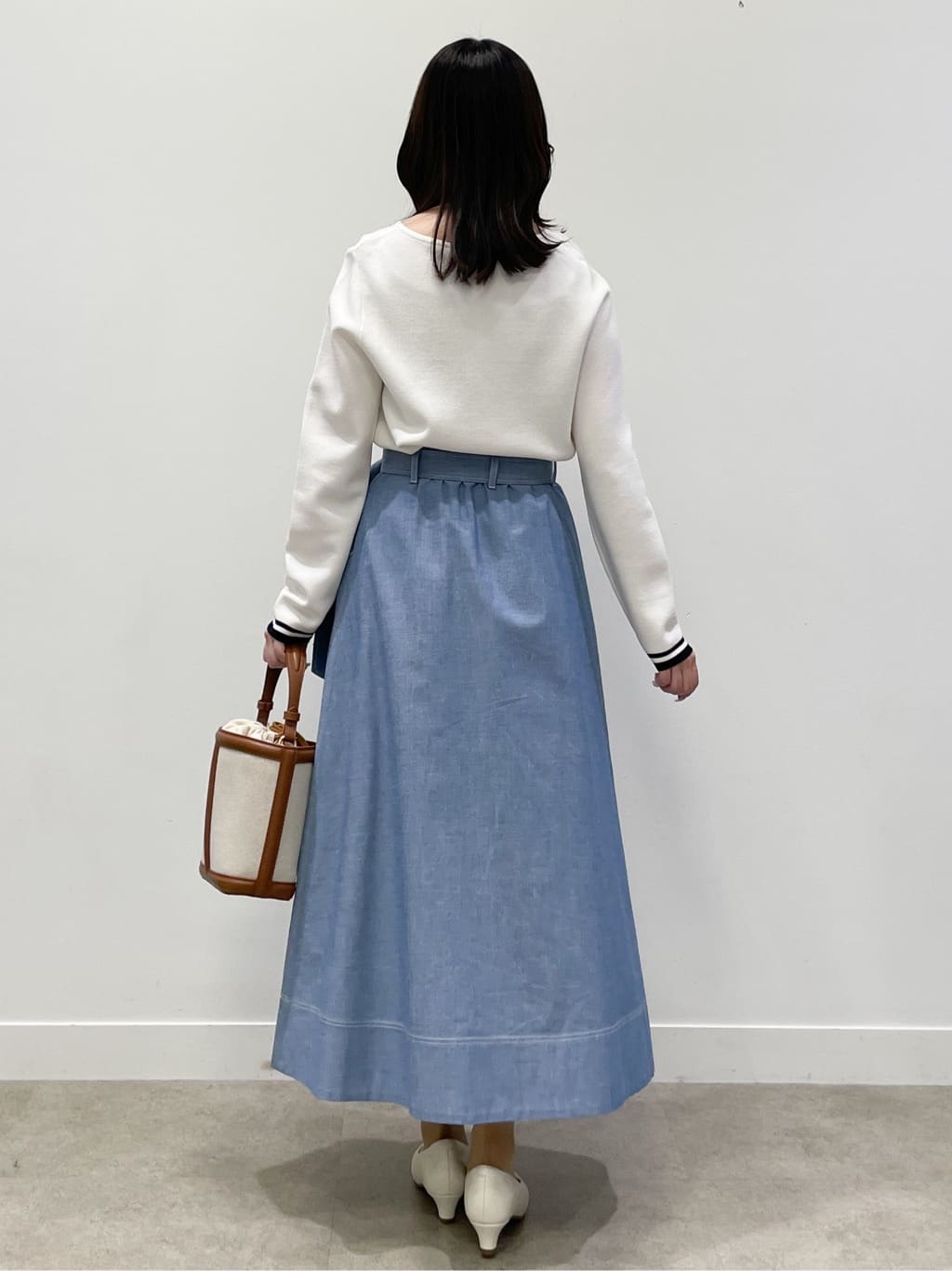 yukariさんの「Reflect｜ダンガリータックフレアスカート」を使ったコーディネート