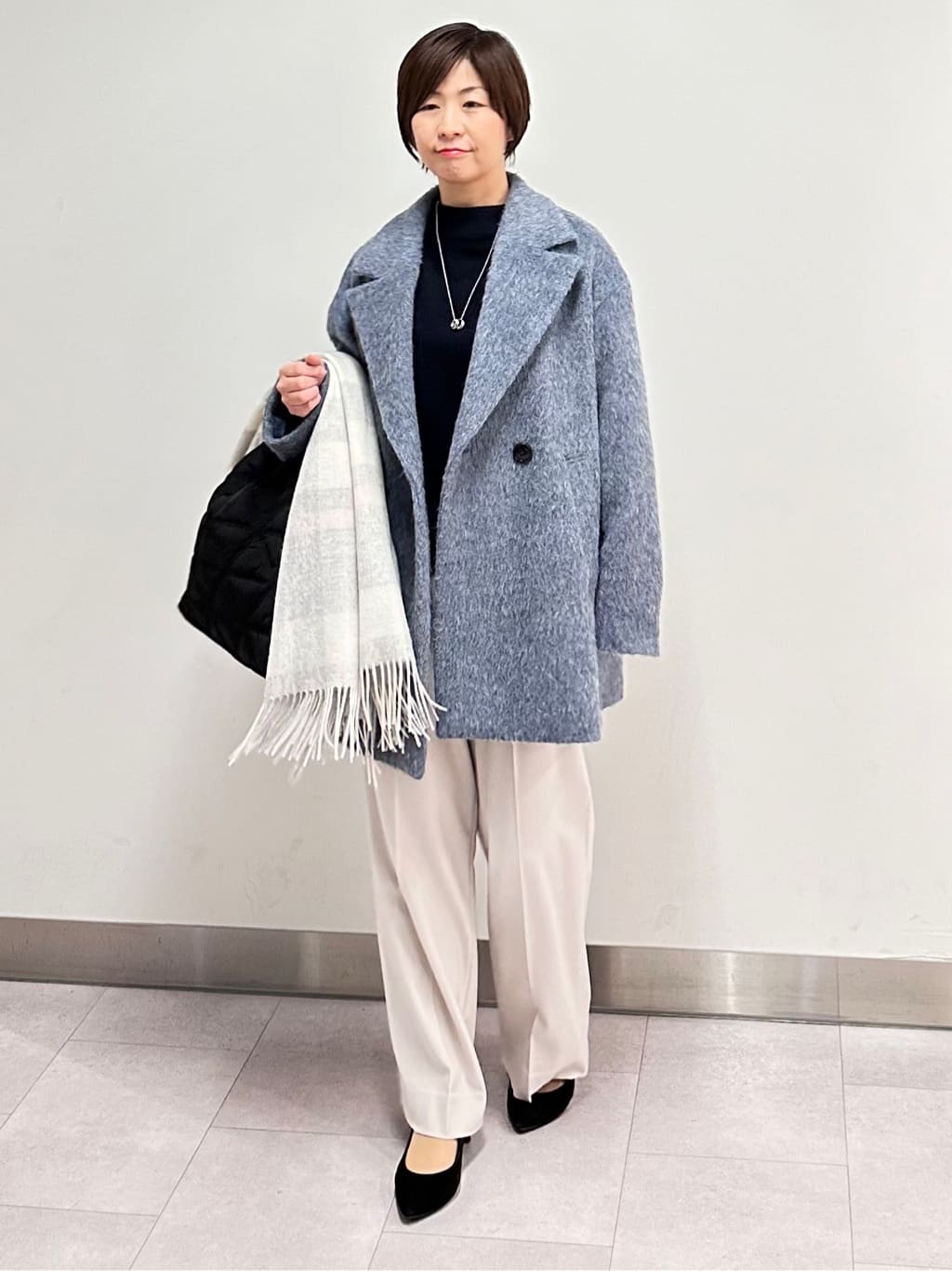 みなこさんの「UNTITLED｜【あったか素材/ストレッチ性】裏起毛ワイドパンツ」を使ったコーディネート