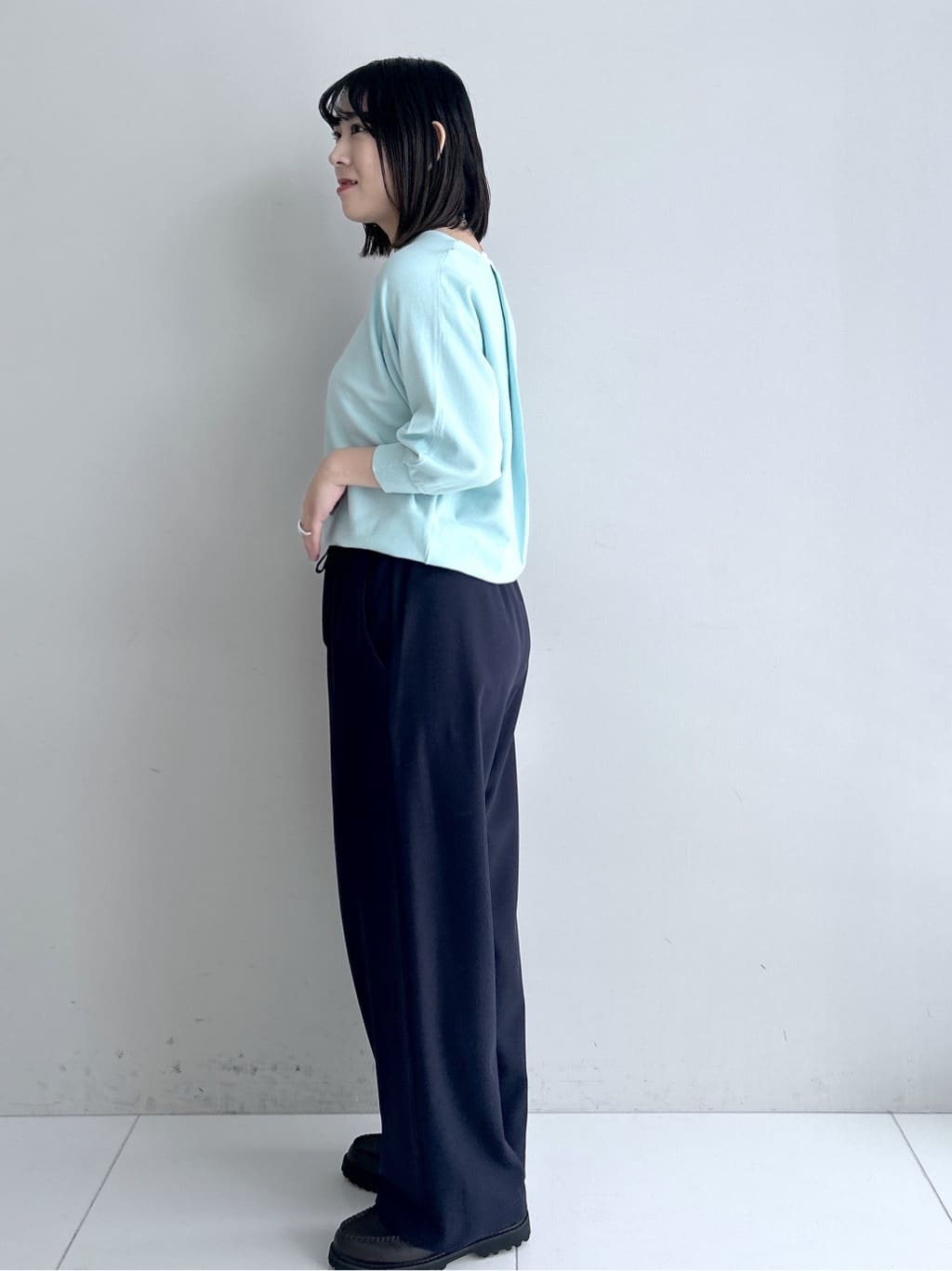 Hirokaさんの「Dessin｜【洗える】後ろボタンニットプルオーバー七分袖」を使ったコーディネート