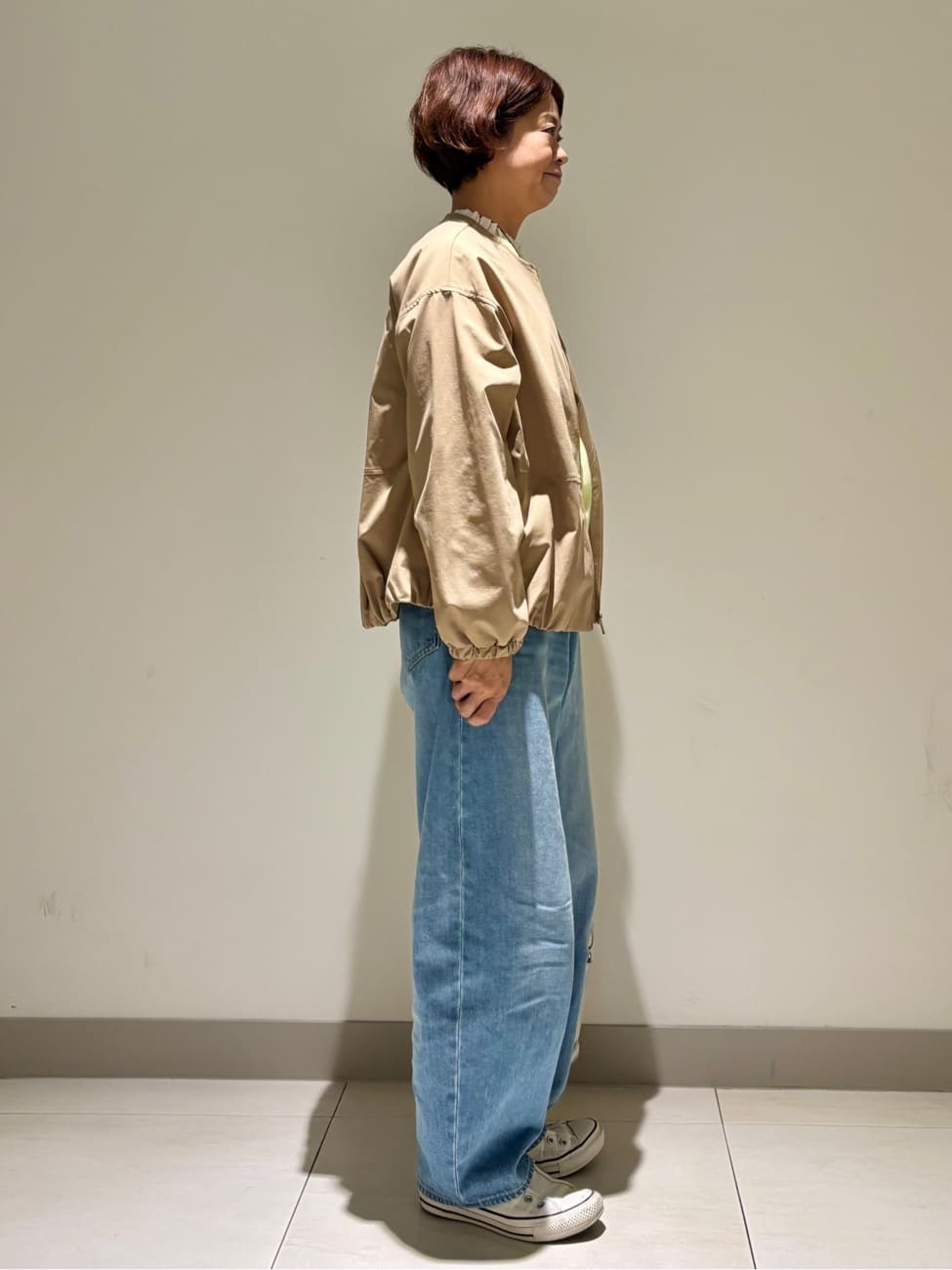 Haruさんの「Dessin｜【洗える】フリルネックジョーゼットブラウス」を使ったコーディネート