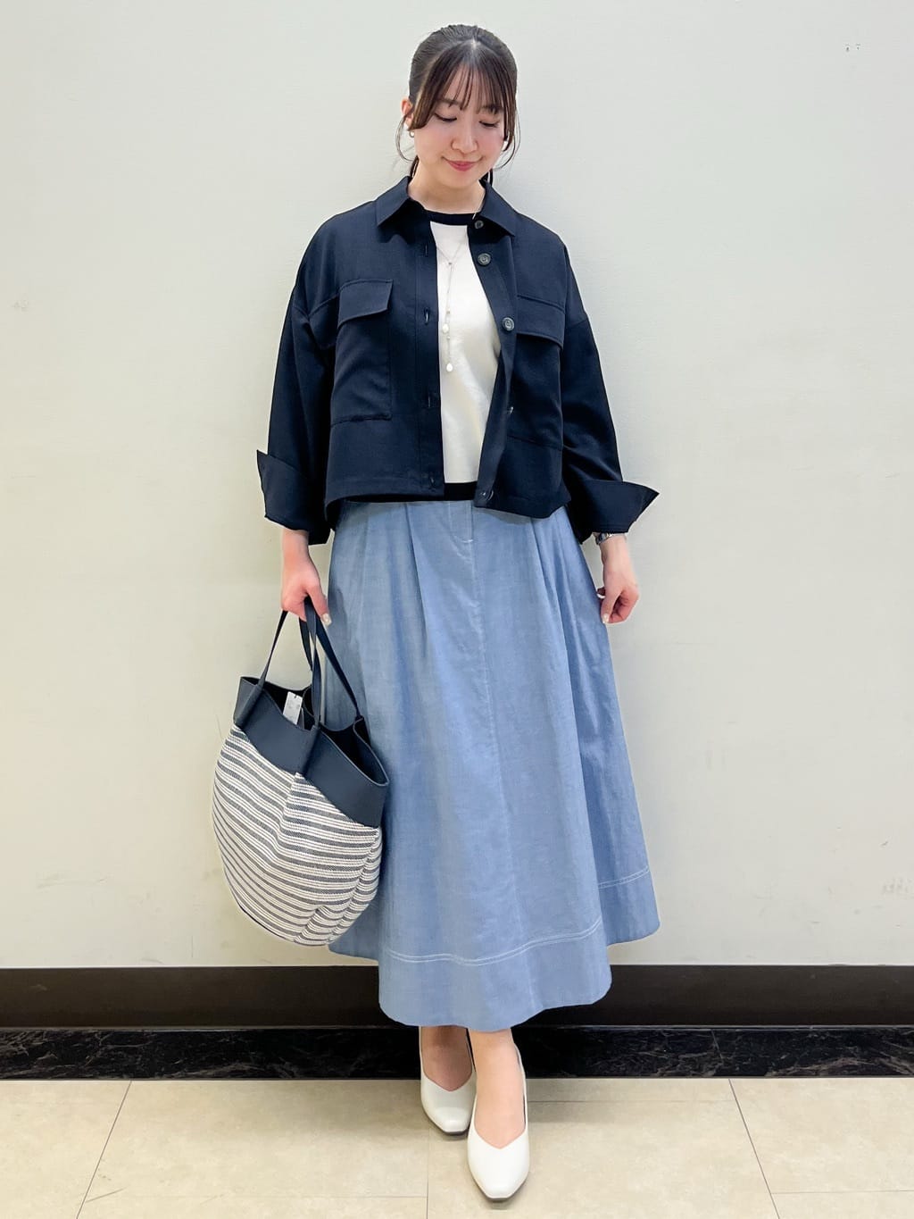 mikikoさんの「Reflect｜【アンサンブル可】バイカラーニット」を使ったコーディネート