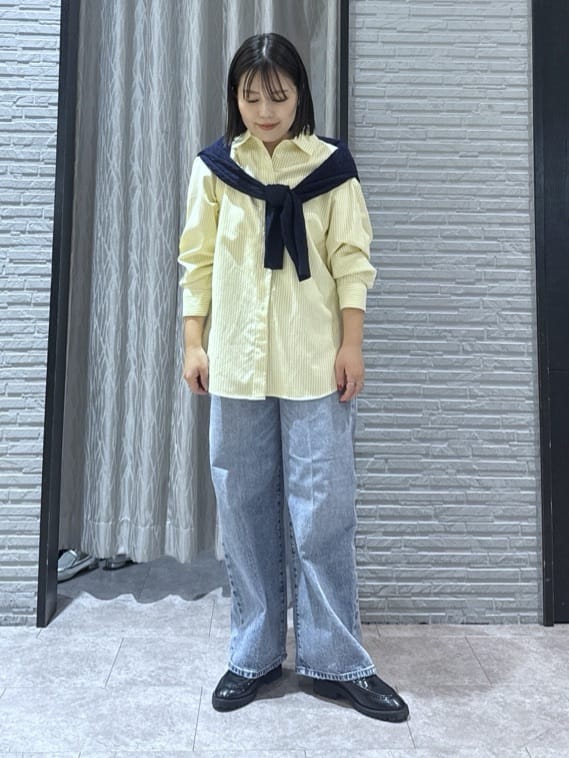 chさんの「THE SHOP TK｜【POLO BCS 別注】ストライプOXシャツ」を使ったコーディネート