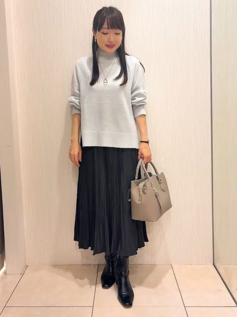 SAHOさんの「UNTITLED｜【8色展開/洗える】ウールカシミヤ ハイネックニット」を使ったコーディネート