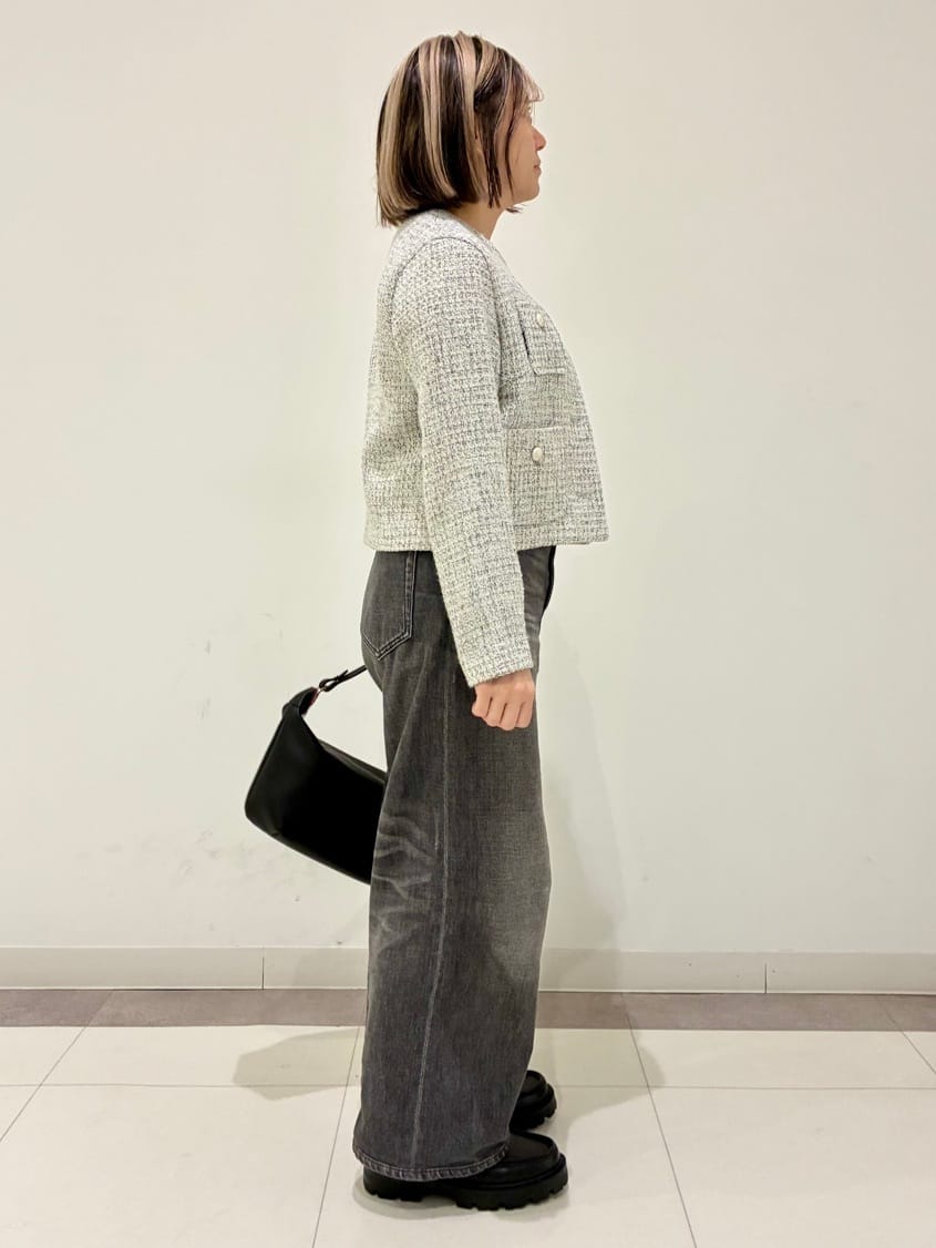Reecoさんの「DRESSTERIOR｜ヴィンテージ加工ワイドデニムパンツ」を使ったコーディネート