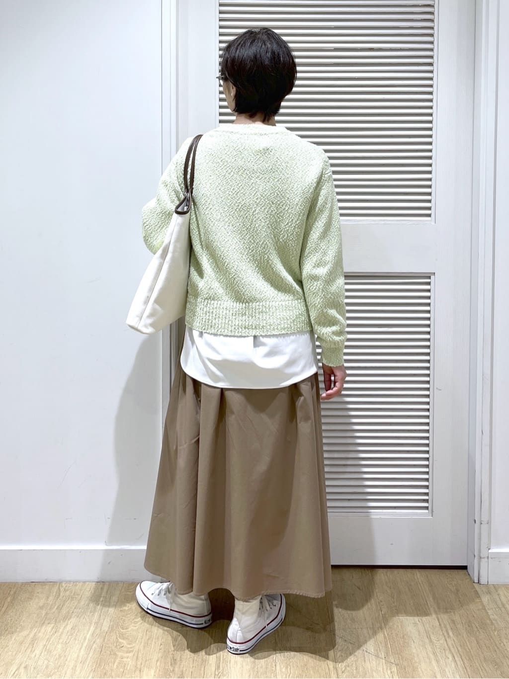 Miyazakiさんの「Dessin｜【体型カバー/レイヤード/洗える】ジョーゼットプルオーバーブラウス」を使ったコーディネート