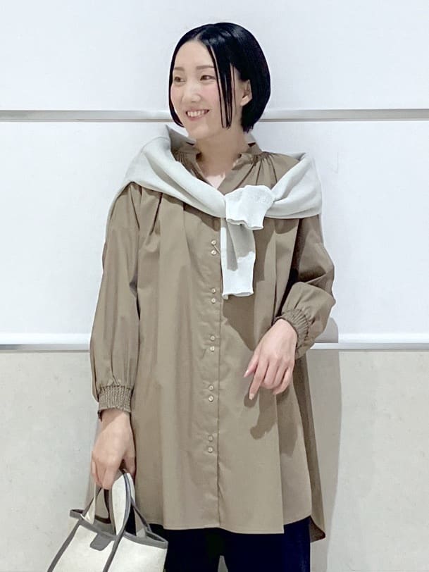eriko さんの「Dessin｜【洗える】コットンブレンドVネックカーディガン」を使ったコーディネート