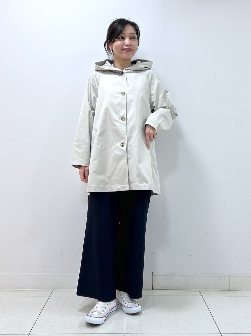 Kaiさんの「Dessin｜【洗える】フードトレンチコート」を使ったコーディネート