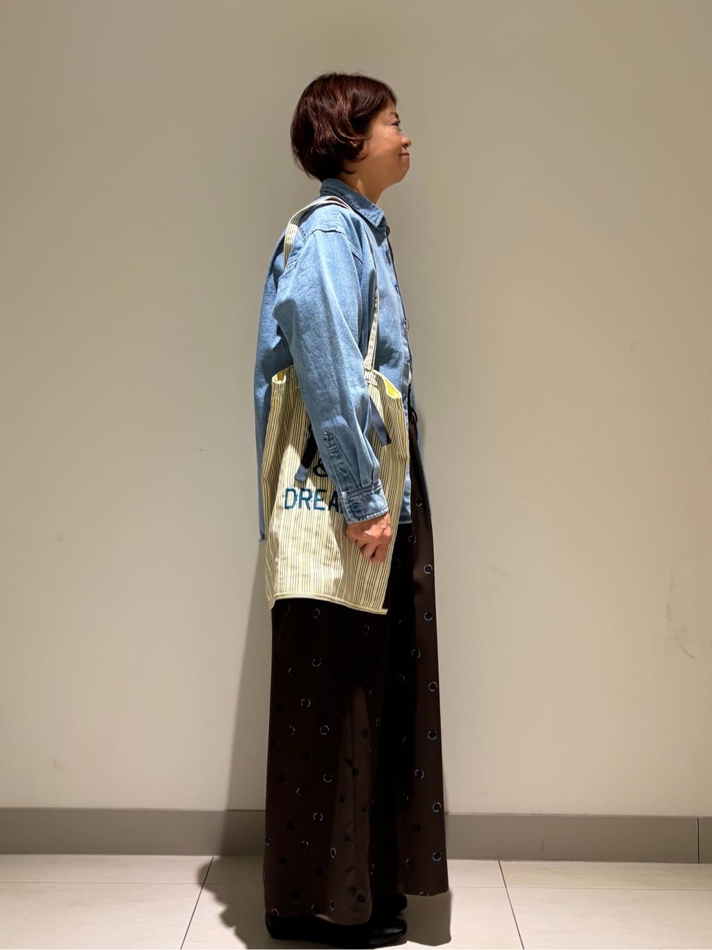 Haruさんの「Dessin｜【洗える】ドットワイドパンツ」を使ったコーディネート
