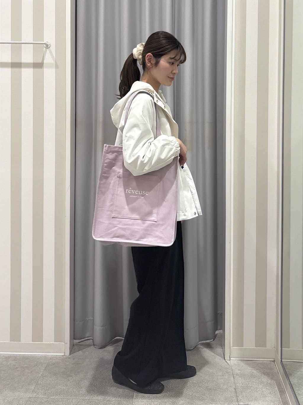 Rikaさんの「SHOO･LA･RUE｜楽にきちんと見られたい　大人カジュアルボーダーニット」を使ったコーディネート