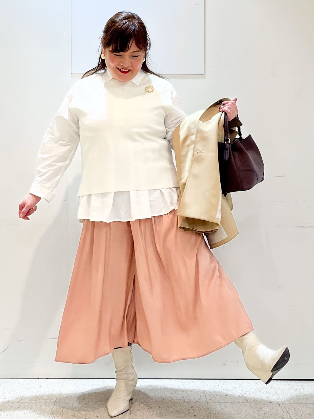 kimmyさんの「Reflect｜【レイヤードにおすすめ◎】ペプラムデザインシャツ」を使ったコーディネート