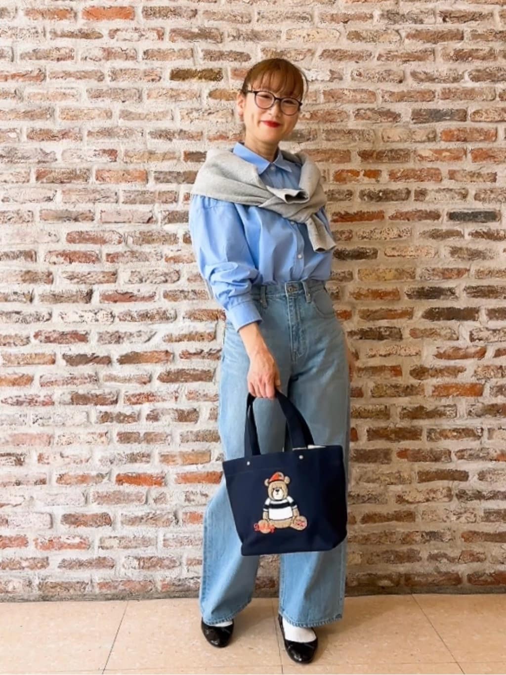 Yasucoさんの「Dessin｜【洗える】バックボタンオーバーシャツ」を使ったコーディネート