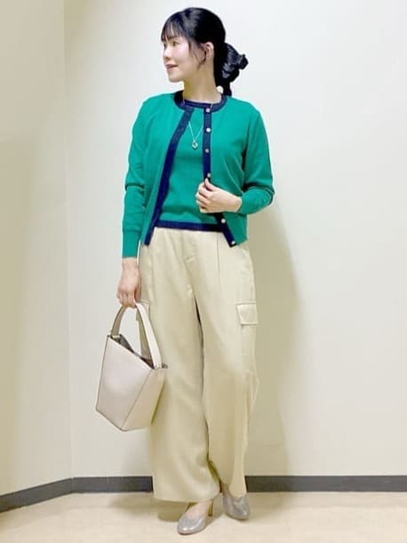  beni_gingerさんの「Reflect｜【アンサンブル可】バイカラーカーディガン」を使ったコーディネート