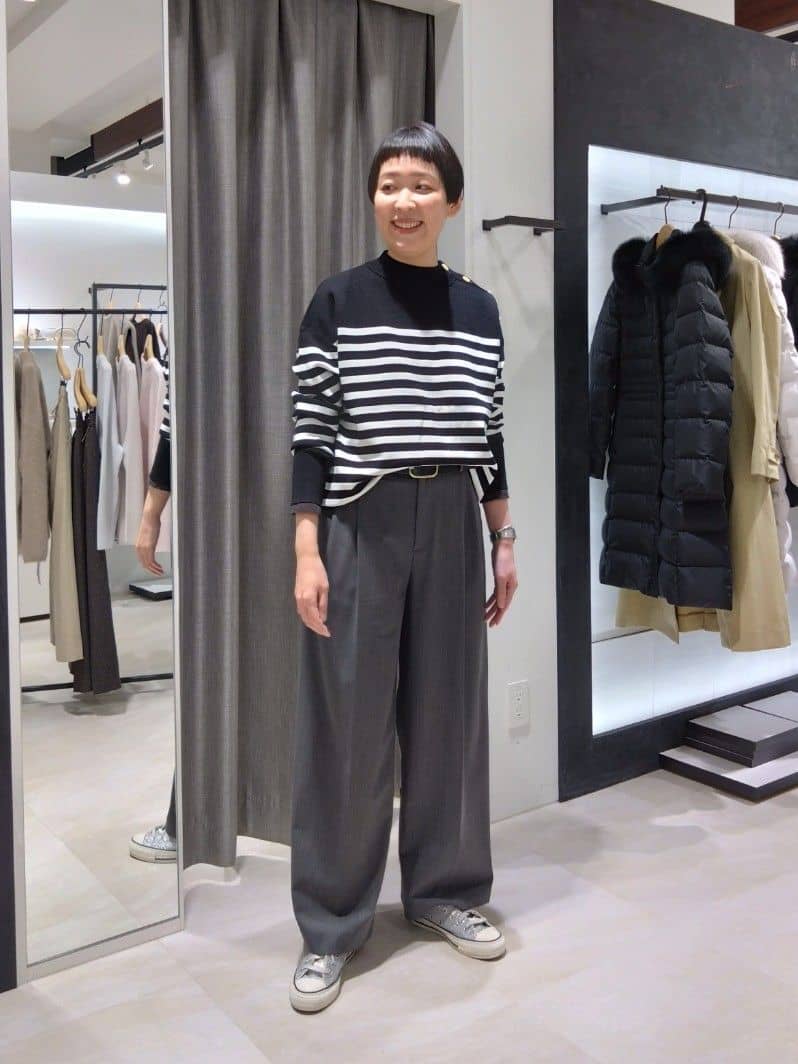 まちこさんの「UNTITLED｜【洗える】ミラノリブニット」を使ったコーディネート