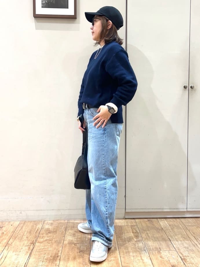 harusakuさんの「SHOO･LA･RUE｜【洗濯機可/S-LL/インしなくても着られる】1枚で決まる　レイヤード風スウェットライクニット」を使ったコーディネート
