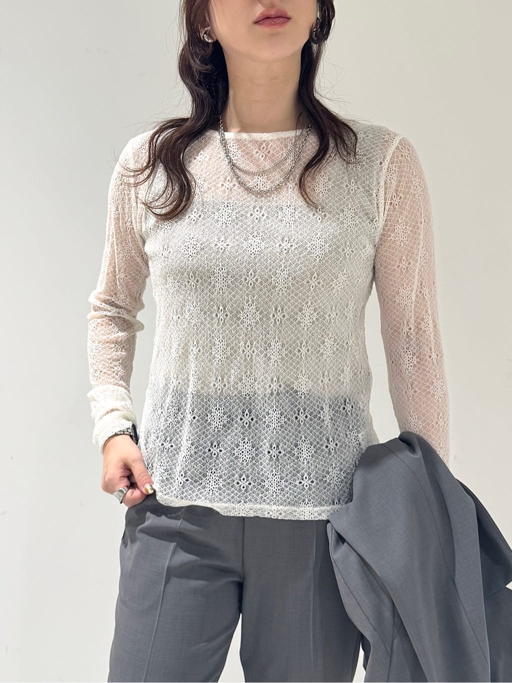 そんさんの「INDIVI｜Comfy SET UP｜ベルテッドジレ【セットアップ対応／通勤／カセット服／接触冷感／UVカット】」を使ったコーディネート