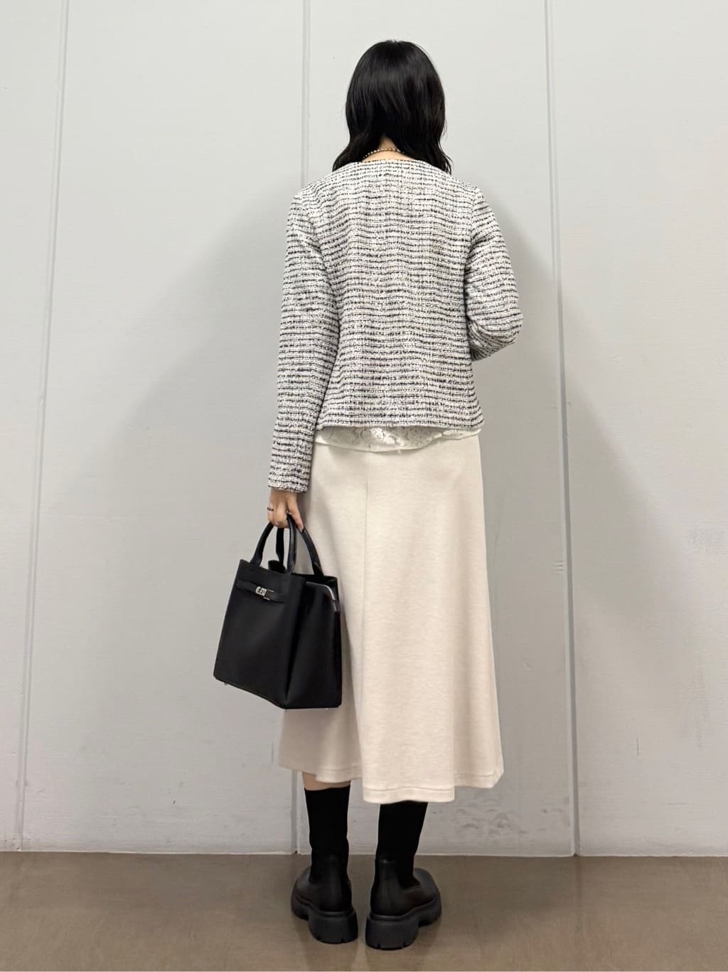 mizukiさんの「INDIVI｜【セレモニー／洗える】ミックスツイードライトジャケット」を使ったコーディネート