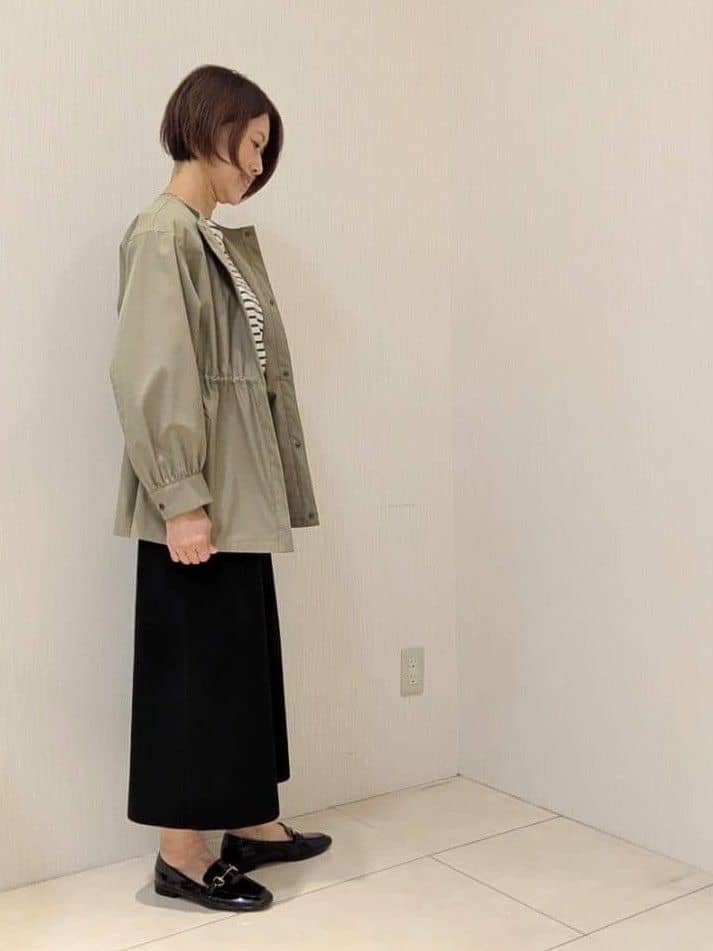 u-macoさんの「UNTITLED｜◆【はっ水】ライトコットンミリタリーコート」を使ったコーディネート