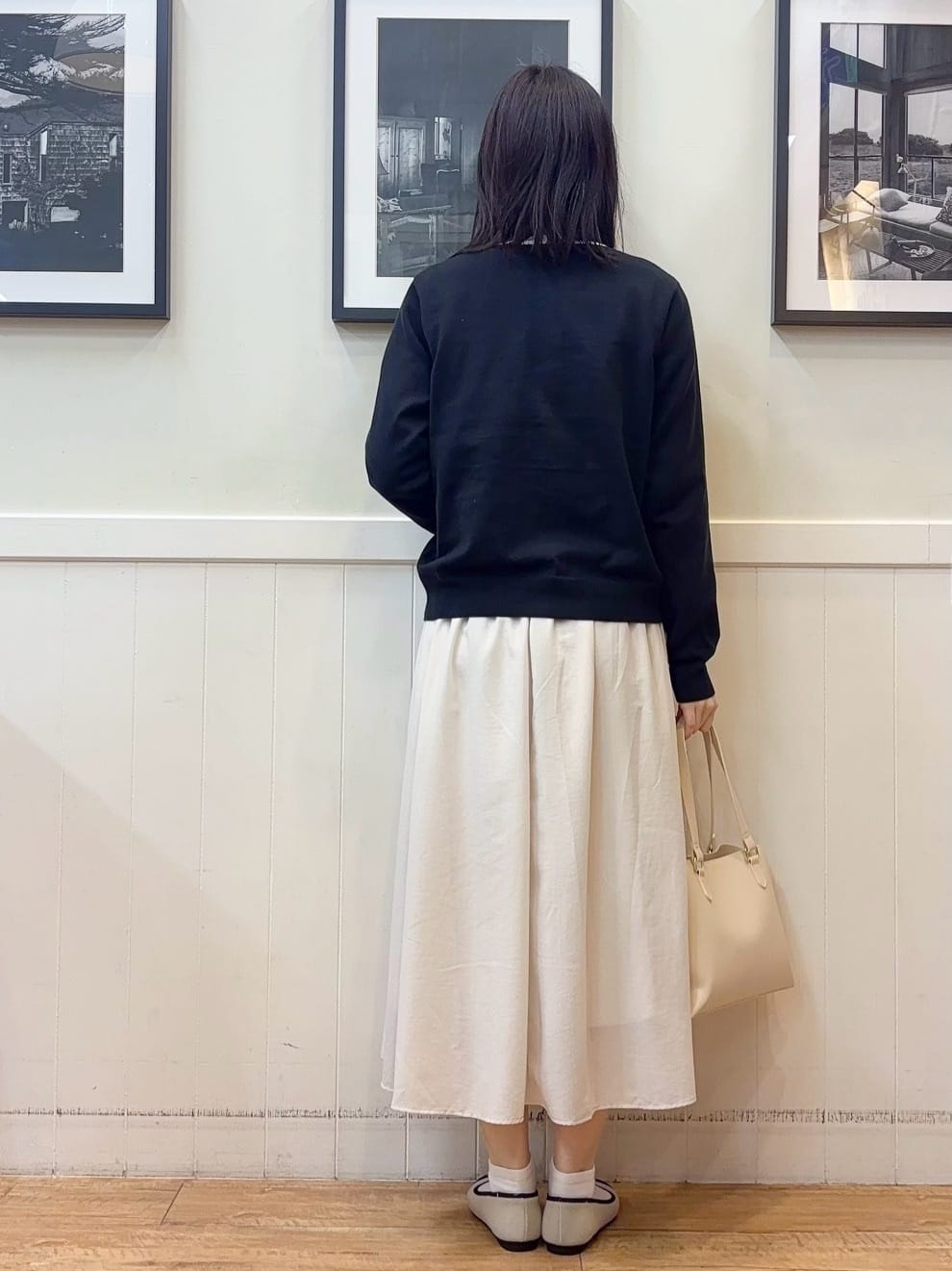 えぬさんの「SHOO･LA･RUE｜【洗濯機可/S-LL/アンサンブル可】結局、シンプル クルーネックニット」を使ったコーディネート