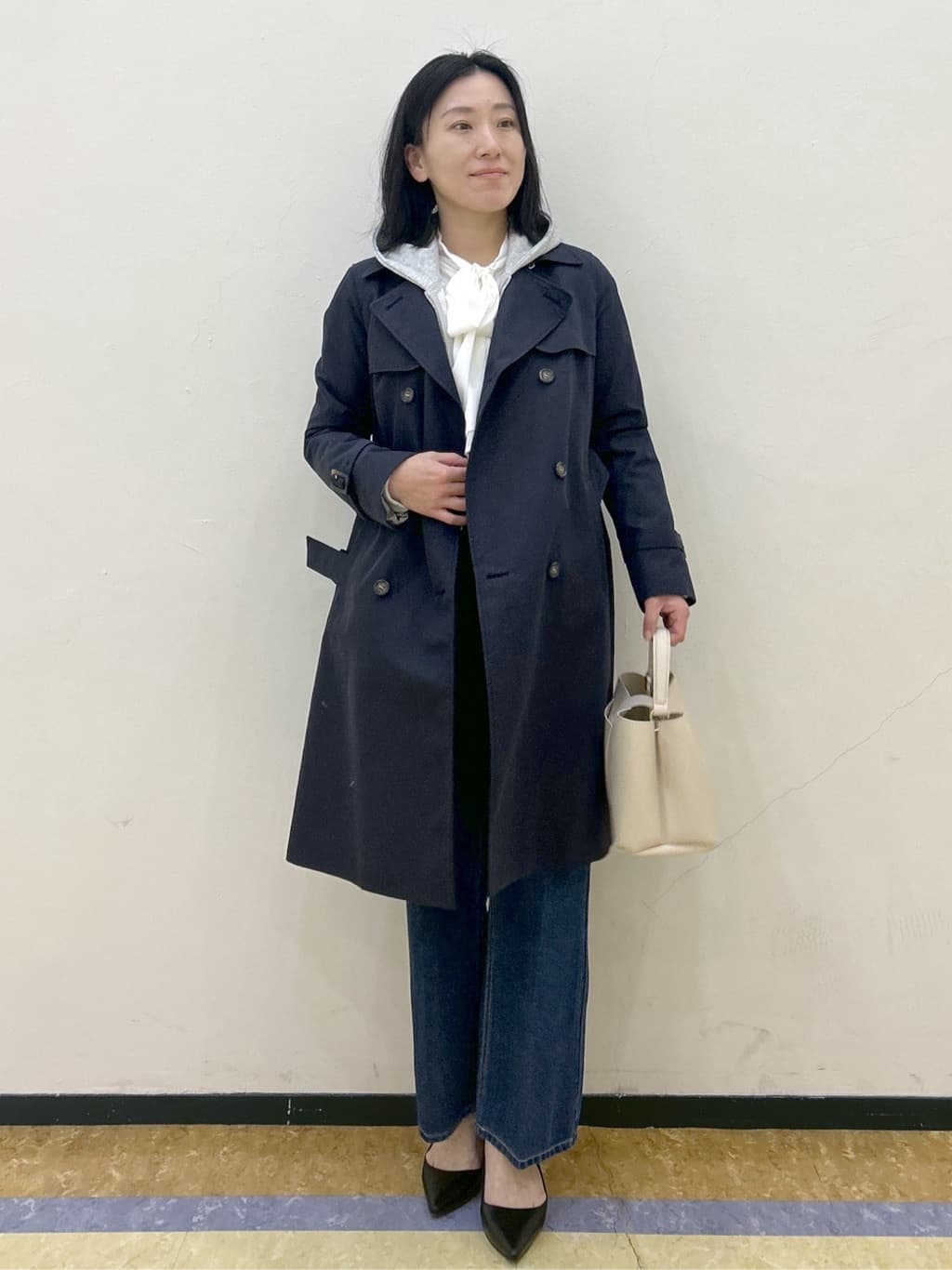 su.さんの「index｜撥水トレンチコート【洗濯機OK／花粉対応】《XS～3L》」を使ったコーディネート