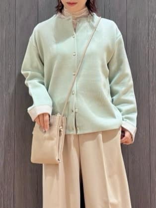 meiさんの「SHOO･LA･RUE｜【洗濯機可/S-LL】品良くきまる 配色カーディガン」を使ったコーディネート