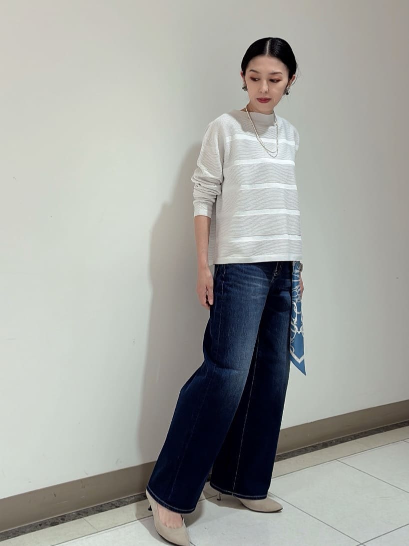 環さんの「UNTITLED｜◆【ゆったり/洗える】クロップドニットプルオーバー」を使ったコーディネート