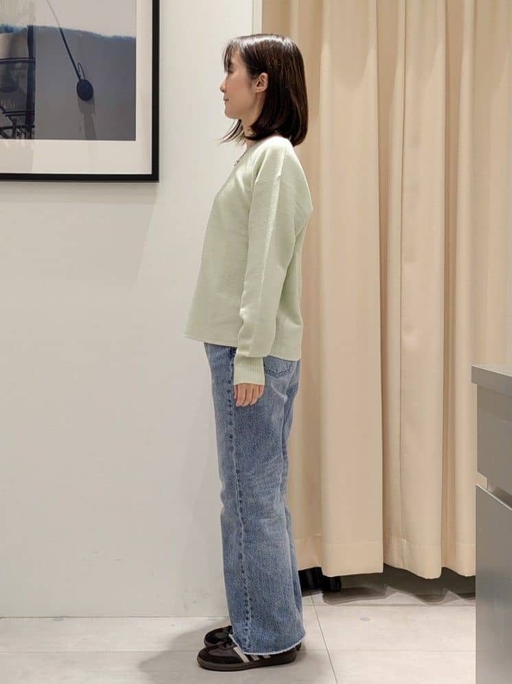 なめさんの「THE SHOP TK｜【S-XLサイズ/選べる6色】どこから見ても美しい ガーターニット/洗濯機OK」を使ったコーディネート