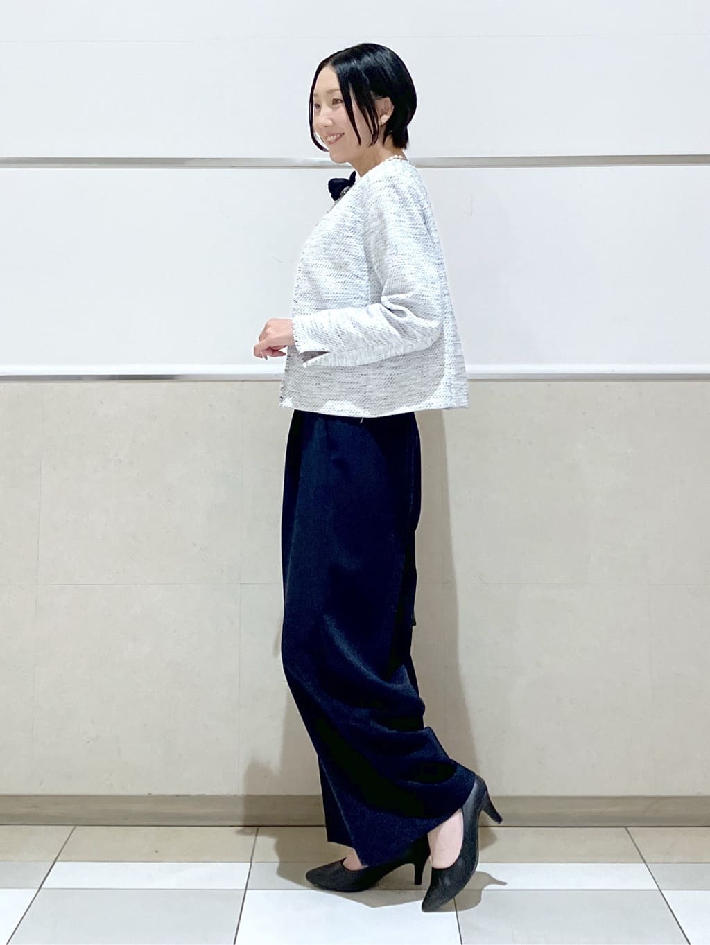 eriko さんの「Dessin｜【花粉ガード/撥水加工/洗える】ステンカラースプリングコート」を使ったコーディネート