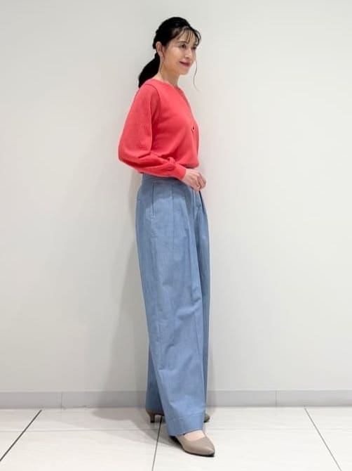 kayoさんの「INDIVI｜透かしスリーブデザインハイゲージニット」を使ったコーディネート