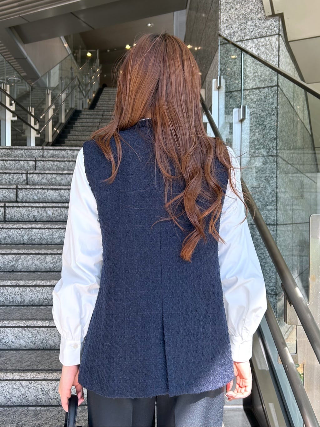 Risaさんの「OPAQUE.CLIP｜《通勤対応》ツイードジレ【洗える】」を使ったコーディネート