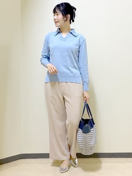  beni_gingerさんの「Reflect｜スキッパーネックニットプルオーバー」を使ったコーディネート