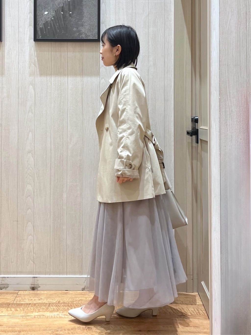 shirayuuuさんの「SHOO･LA･RUE｜【2WAY】きれいめスタイルにマッチする 一枚革風 三層トートバッグ」を使ったコーディネート