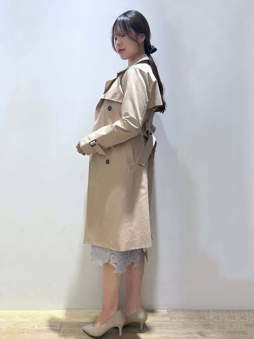 Mimさんの「index｜撥水トレンチコート【洗濯機OK／花粉対応】《XS～3L》」を使ったコーディネート