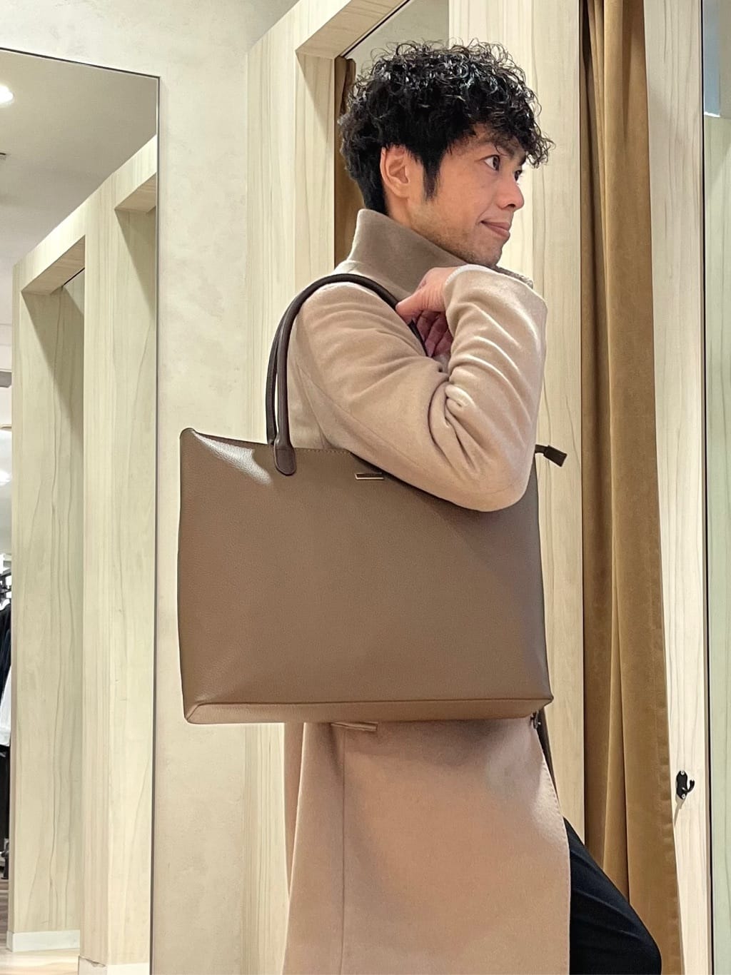 URAさんの「TAKEO KIKUCHI｜畦編みチェック プルオーバーニット」を使ったコーディネート