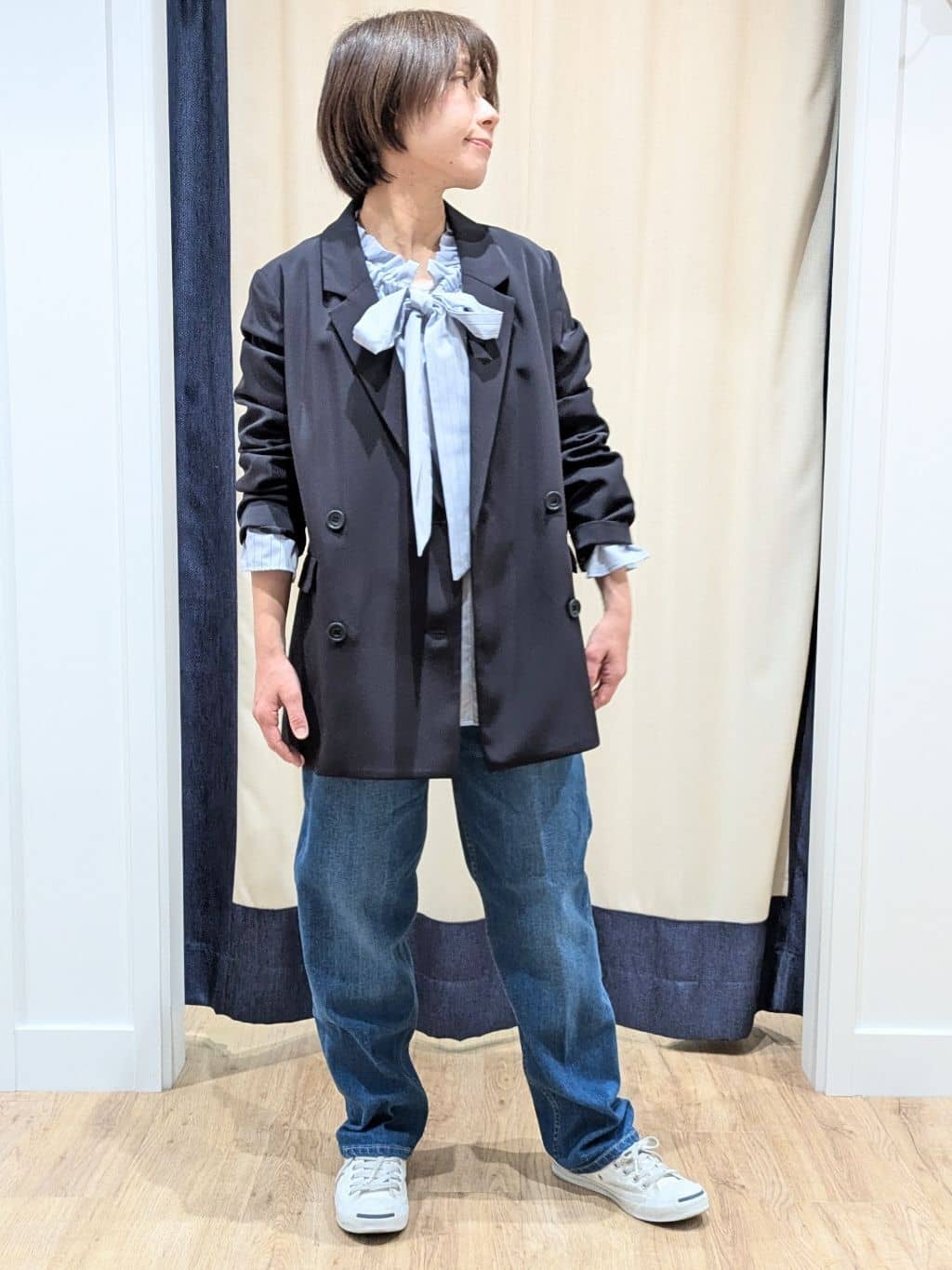 Moriokaさんの「Dessin｜【入卒/セレモニー/お仕事/セットアップ可能】ダブルジャケット」を使ったコーディネート