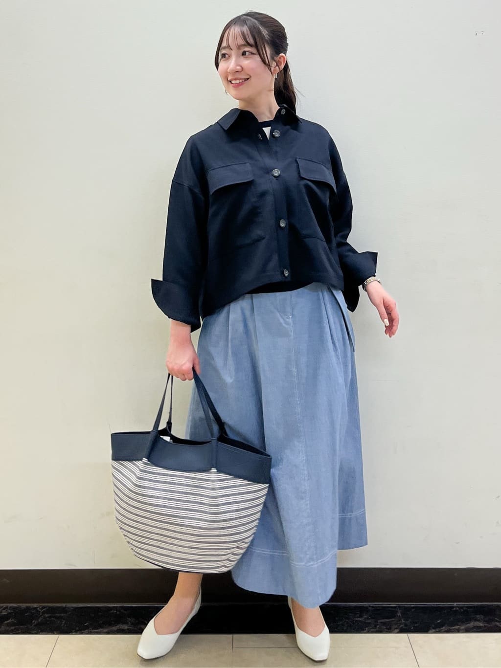 mikikoさんの「Reflect｜【アンサンブル可】バイカラーニット」を使ったコーディネート