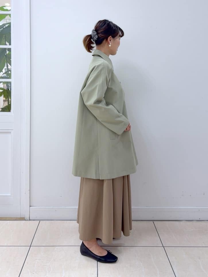 Osawaさんの「Dessin｜【花粉ガード/撥水加工/洗える】ステンカラースプリングコート」を使ったコーディネート