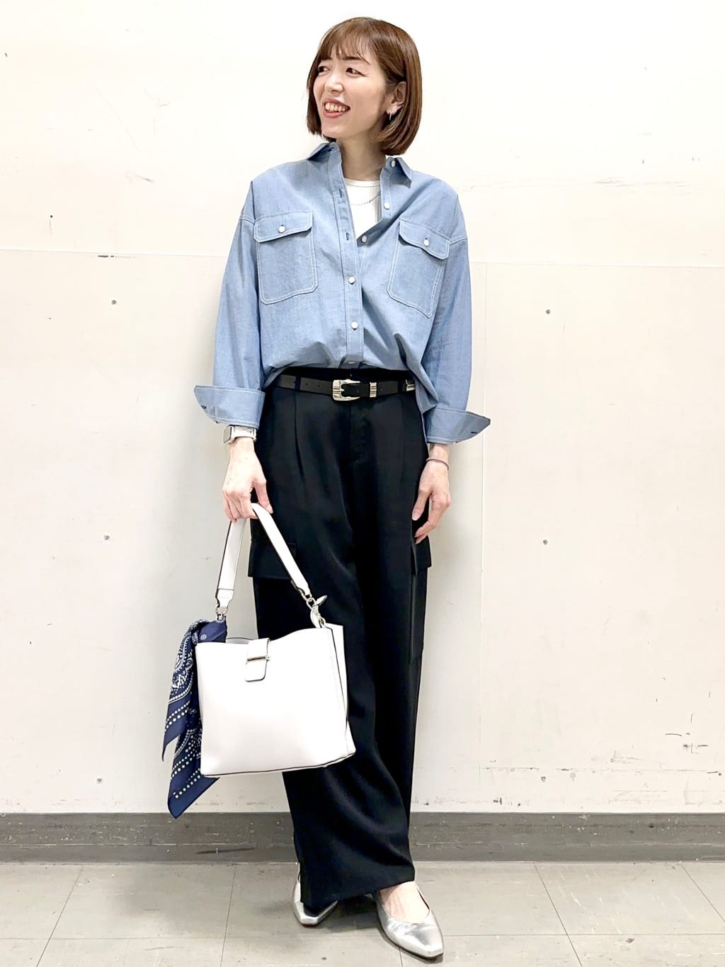 イト子さんの「Reflect｜【羽織にも◎】ダンガリーシャツ」を使ったコーディネート