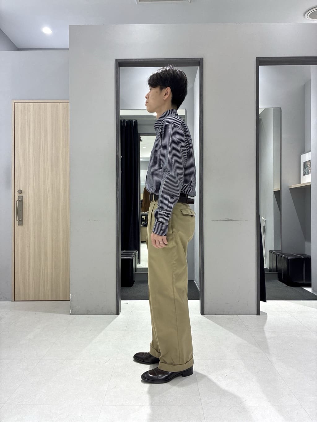 わいずみさんの「TAKEO KIKUCHI｜【抗菌防臭/シーズンレス】シアサッカー ジャージシャツ」を使ったコーディネート