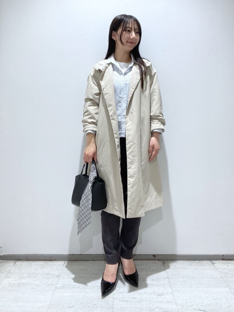 meiさんの「INDIVI｜【接触冷感／洗える／2WAY】ドロスト付 シアーシャンブレーシャツ」を使ったコーディネート