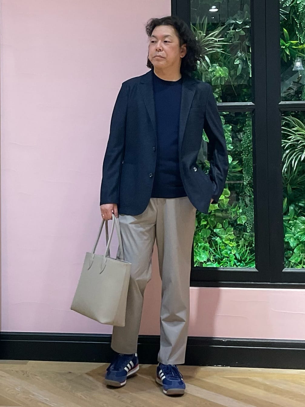 Nagaseさんの「DRESSTERIOR｜【ウォッシャブル】コットンシルク クルーニット」を使ったコーディネート
