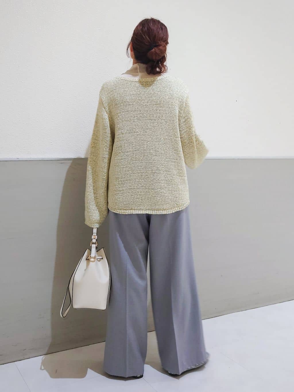 maruさんの「THE SHOP TK｜MIXカラーで軽やかに テープヤーンニット」を使ったコーディネート